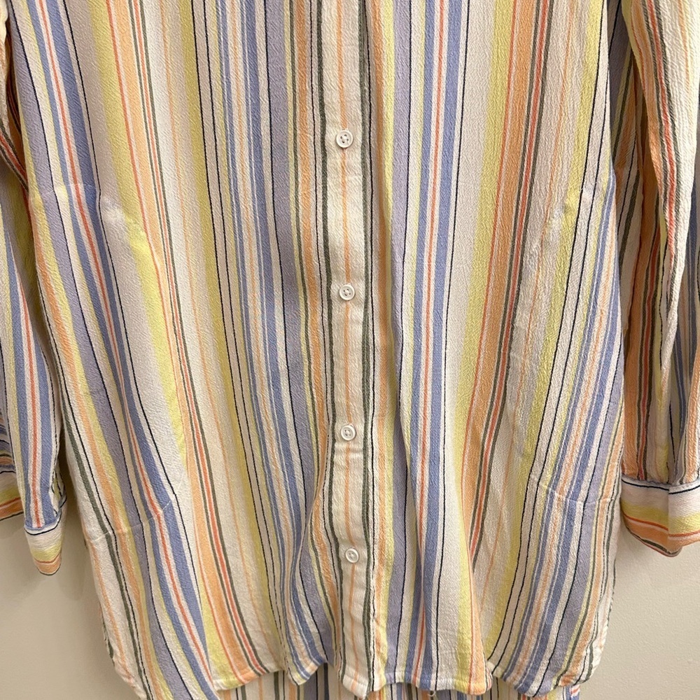 Prana Colorful Striped Scheena Swimsuit Cover-Up Tunic SZ L - Picture 7 of 14